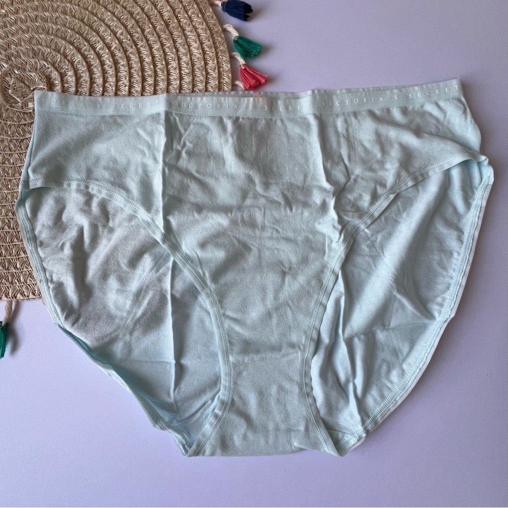 Victoria's Secret Cotton High-Leg Brief Panty Tradewinds Blue XL NEW